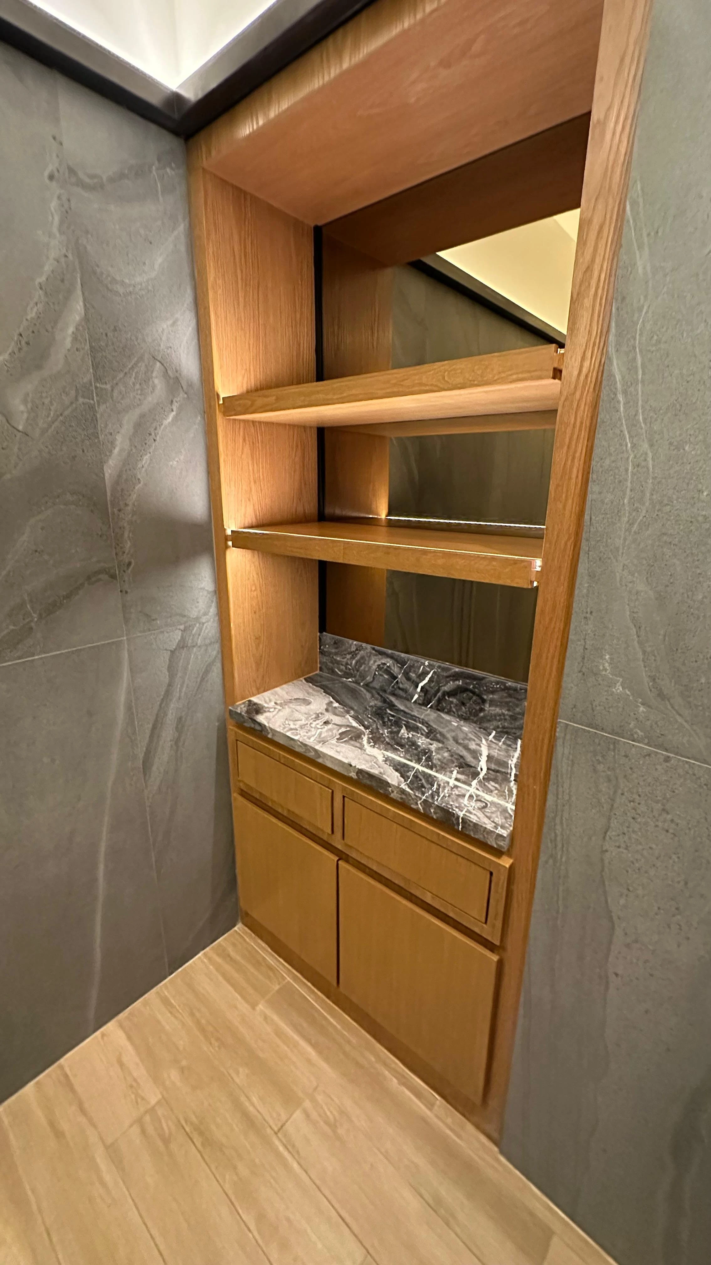 Bespoke wooden shelving